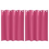 Rideaux occultants avec anneaux 2 pcs Rose vif 140 x 140 cm 536665536665