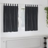 Rideaux occultants 2 pcs Gris foncé 140 x 140 cm Velours 536668536668