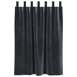 Rideaux occultants 2 pcs Gris foncé 140 x 140 cm Velours 536668536668