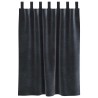 Rideaux occultants 2 pcs Gris foncé 140 x 140 cm Velours 536668536668