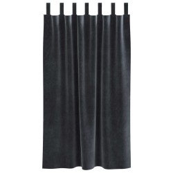 Rideaux occultants 2 pcs Gris foncé 140 x 175 cm Velours 536669536669