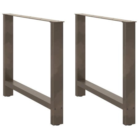 Pieds de table à manger en acier naturel 2 pièces 100 x (72-73) cm Acier 536673536673