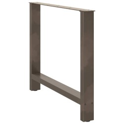 Pieds de table à manger en acier naturel 2 pièces 100 x (72-73) cm Acier 536673536673