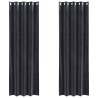 Rideaux occultants 2 pcs Gris foncé 140 x 260 cm Velours 536674536674