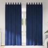 Rideaux occultants 2 pcs Bleu foncé 140 x 245 cm Velours 536677536677