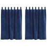 Rideaux occultants 2 pcs Bleu foncé 140 x 140 cm Velours 536678536678