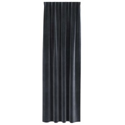 Rideaux occultants 2 pcs Gris foncé 140 x 225 cm Velours 536682536682