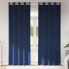 Rideaux occultants 2 pcs Bleu foncé 140 x 225 cm Velours 536684536684