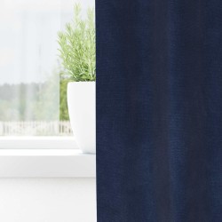 Rideaux occultants 2 pcs Bleu foncé 140 x 225 cm Velours 536684536684