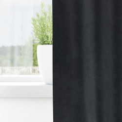 Rideaux occultants 2 pcs Gris foncé 140 x 140 cm Velours 536685536685