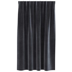 Rideaux occultants 2 pcs Gris foncé 140 x 140 cm Velours 536685536685