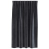 Rideaux occultants 2 pcs Gris foncé 140 x 140 cm Velours 536685536685