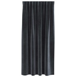 Rideaux occultants 2 pcs Gris foncé 140 x 175 cm Velours 536686536686