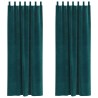 Rideaux occultants 2 pcs Vert foncé 140 x 225 cm Velours 536688536688