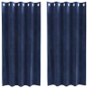 Rideaux occultants 2 pcs Bleu foncé 140 x 175 cm Velours 536689536689