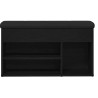Banc à chaussures Noir 80 x 30 x 45 cm Bois d'ingénierie 536690536690