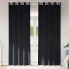 Rideaux occultants 2 pcs Noir 140 x 245 cm Velours 536692536692
