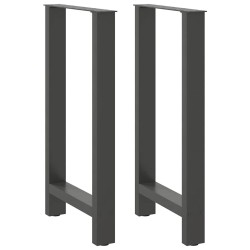 Pieds de table de bar Anthracite 2 pièces 50 x (90-91) cm Acier 536693536693