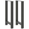 Pieds de table de bar Anthracite 2 pièces 50 x (90-91) cm Acier 536693536693