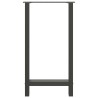 Pieds de table de bar Anthracite 2 pièces 50 x (90-91) cm Acier 536693536693