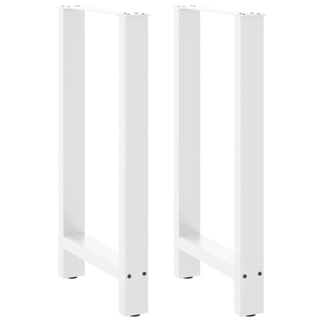 Pieds de table de bar Blanc 2 pièces 50 x (90-91) cm Acier 536695536695
