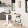 Pieds de table de bar Blanc 2 pièces 50 x (90-91) cm Acier 536695536695