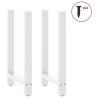 Pieds de table de bar Blanc 2 pièces 50 x (90-91) cm Acier 536695536695
