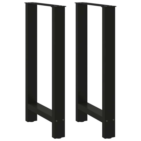 Pieds de table de bar Noir 2 pièces 50 x (90-91) cm Acier 536696536696