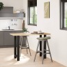 Pieds de table de bar Noir 2 pièces 50 x (90-91) cm Acier 536696536696