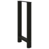 Pieds de table de bar Noir 2 pièces 50 x (90-91) cm Acier 536696536696