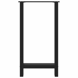 Pieds de table de bar Noir 2 pièces 50 x (90-91) cm Acier 536696536696