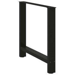 Pieds de table à manger Noir 2 pièces 80 x (72-73) cm Acier 536698536698