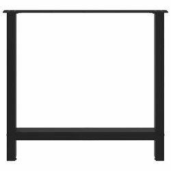Pieds de table à manger Noir 2 pièces 80 x (72-73) cm Acier 536698536698