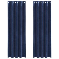Rideaux occultants 2 pcs Bleu foncé 140 x 245 cm Velours 536699536699