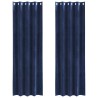 Rideaux occultants 2 pcs Bleu foncé 140 x 245 cm Velours 536699536699