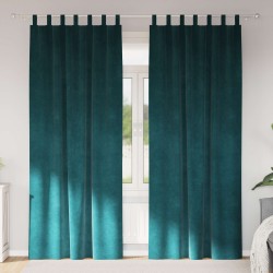 Rideaux occultants 2 pcs Vert foncé 140 x 245 cm Velours 536701536701