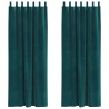 Rideaux occultants 2 pcs Vert foncé 140 x 245 cm Velours 536701536701