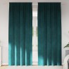 Rideaux occultants 2 pcs Vert foncé 140 x 260 cm Velours 536702536702