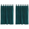 Rideaux occultants 2 pcs Vert foncé 140 x 140 cm Velours 536703536703