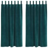 Rideaux occultants 2 pcs Vert foncé 140 x 175 cm Velours 536704536704