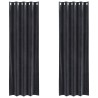 Rideaux occultants 2 pcs Gris foncé 140 x 245 cm Velours 536705536705