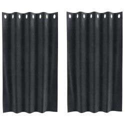Rideaux occultants 2 pcs Gris foncé 140 x 140 cm Velours 536708536708