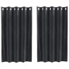 Rideaux occultants 2 pcs Gris foncé 140 x 140 cm Velours 536708536708