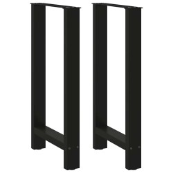 Pieds de table de bar Noir 2 pièces 40 x (90-91) cm Acier 536709536709