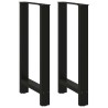 Pieds de table de bar Noir 2 pièces 40 x (90-91) cm Acier 536709536709