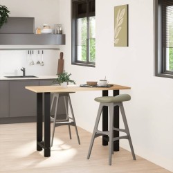 Pieds de table de bar Noir 2 pièces 40 x (90-91) cm Acier 536709536709