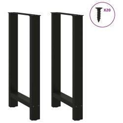 Pieds de table de bar Noir 2 pièces 40 x (90-91) cm Acier 536709536709