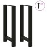 Pieds de table de bar Noir 2 pièces 40 x (90-91) cm Acier 536709536709