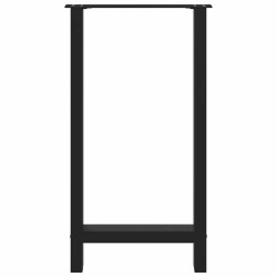 Pieds de table de bar Noir 2 pièces 40 x (90-91) cm Acier 536709536709