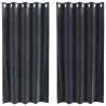 Rideaux occultants 2 pcs Gris foncé 140 x 175 cm Velours 536710536710